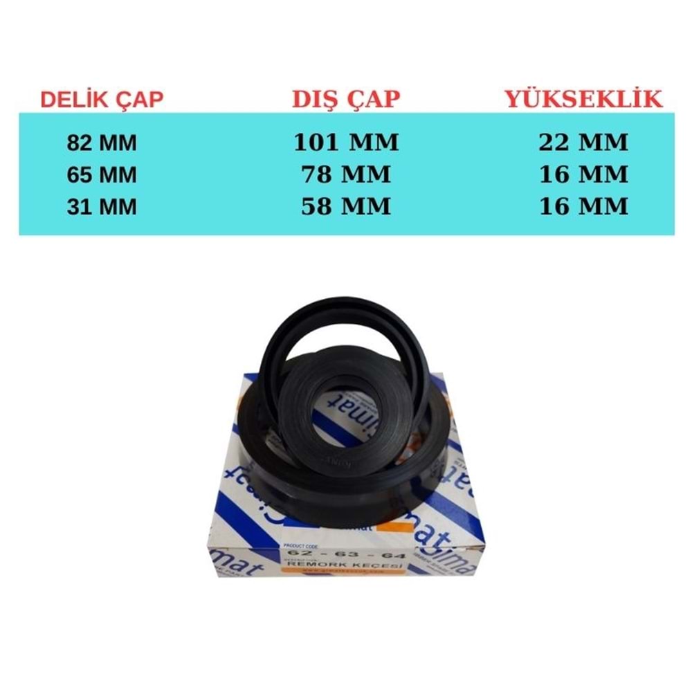 62-63-64 UYSAL 3 KD PİSTON KEÇE SETİ