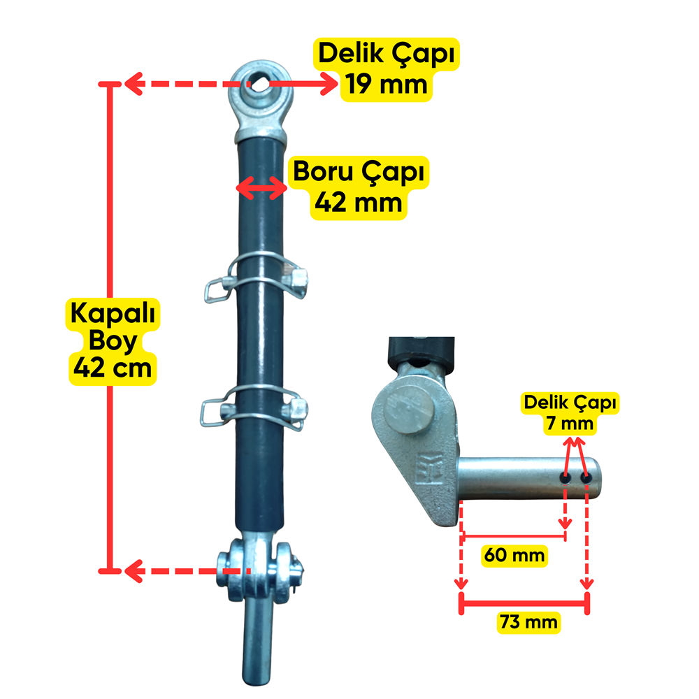 NEW HOLLAND FIAT TELESKOBİK GERGİ ZENCİRİ 4 DELİK BORU 33 CM ZİNCİRİ