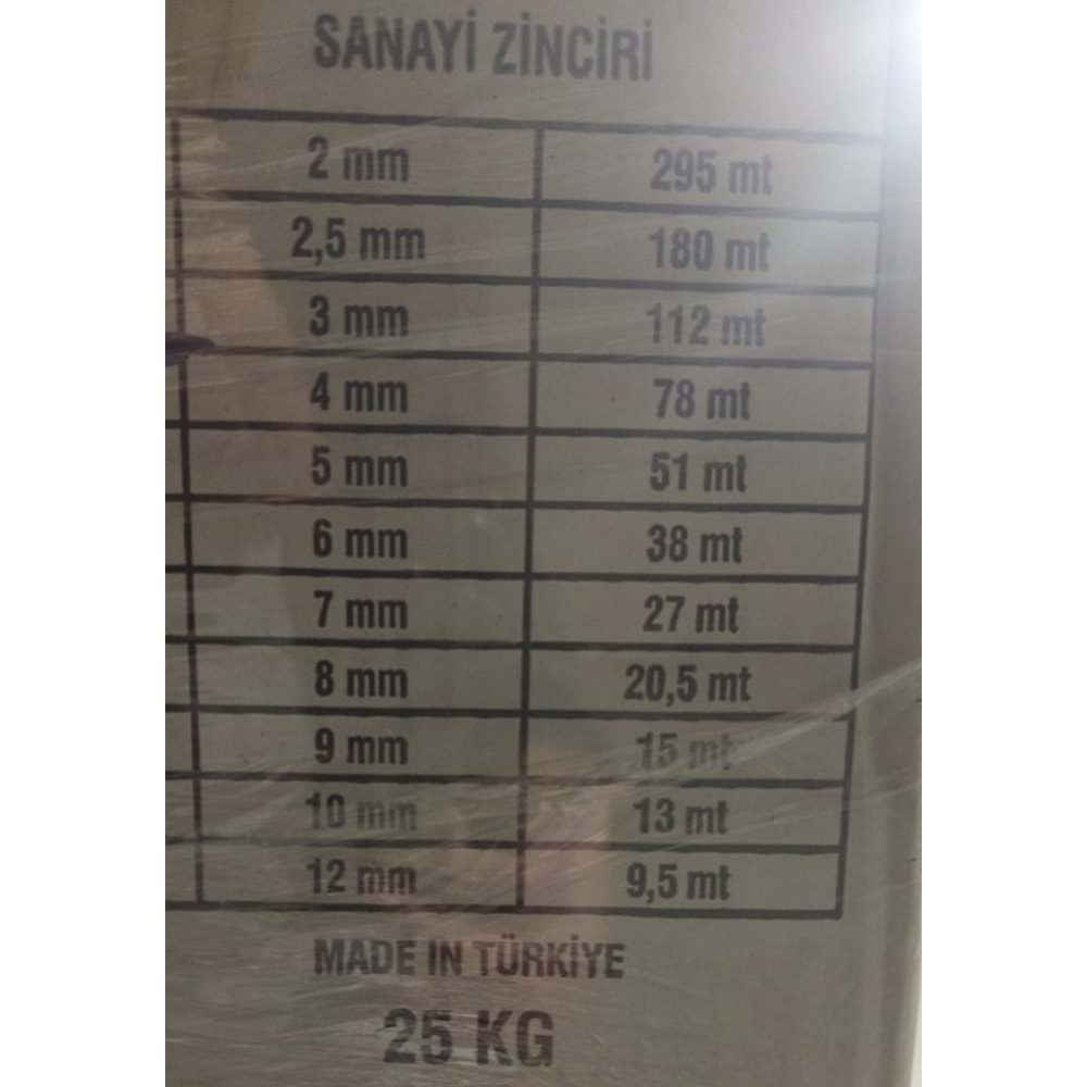 7 MM MAKARALI ZİNCİR