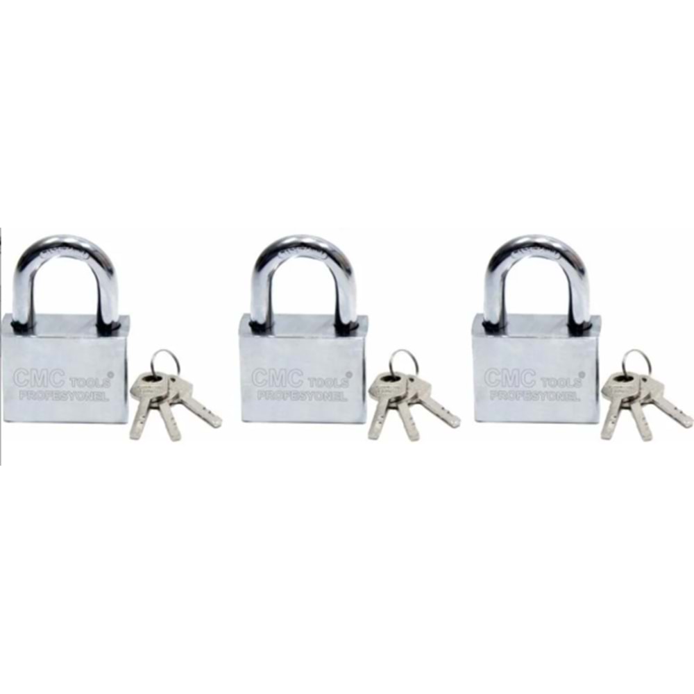 CMC 60 mm 3 LÜ SET MASTER ÇELİK ASMA KİLİT