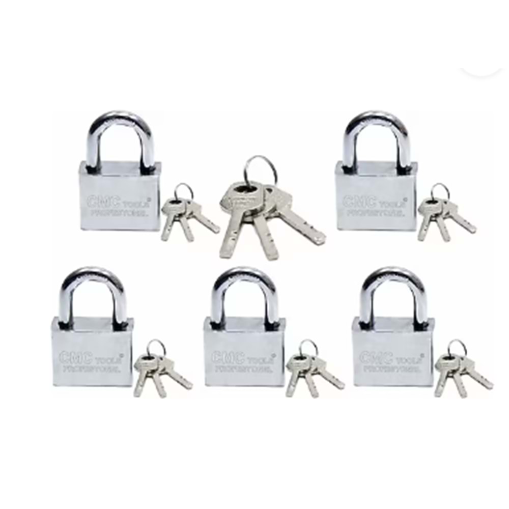 CMC 60 mm 5 Lİ SET MASTER ÇELİK ASMA KİLİT