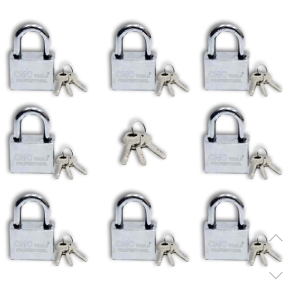 CMC 60 mm 8 Lİ SET MASTER ÇELİK ASMA KİLİT