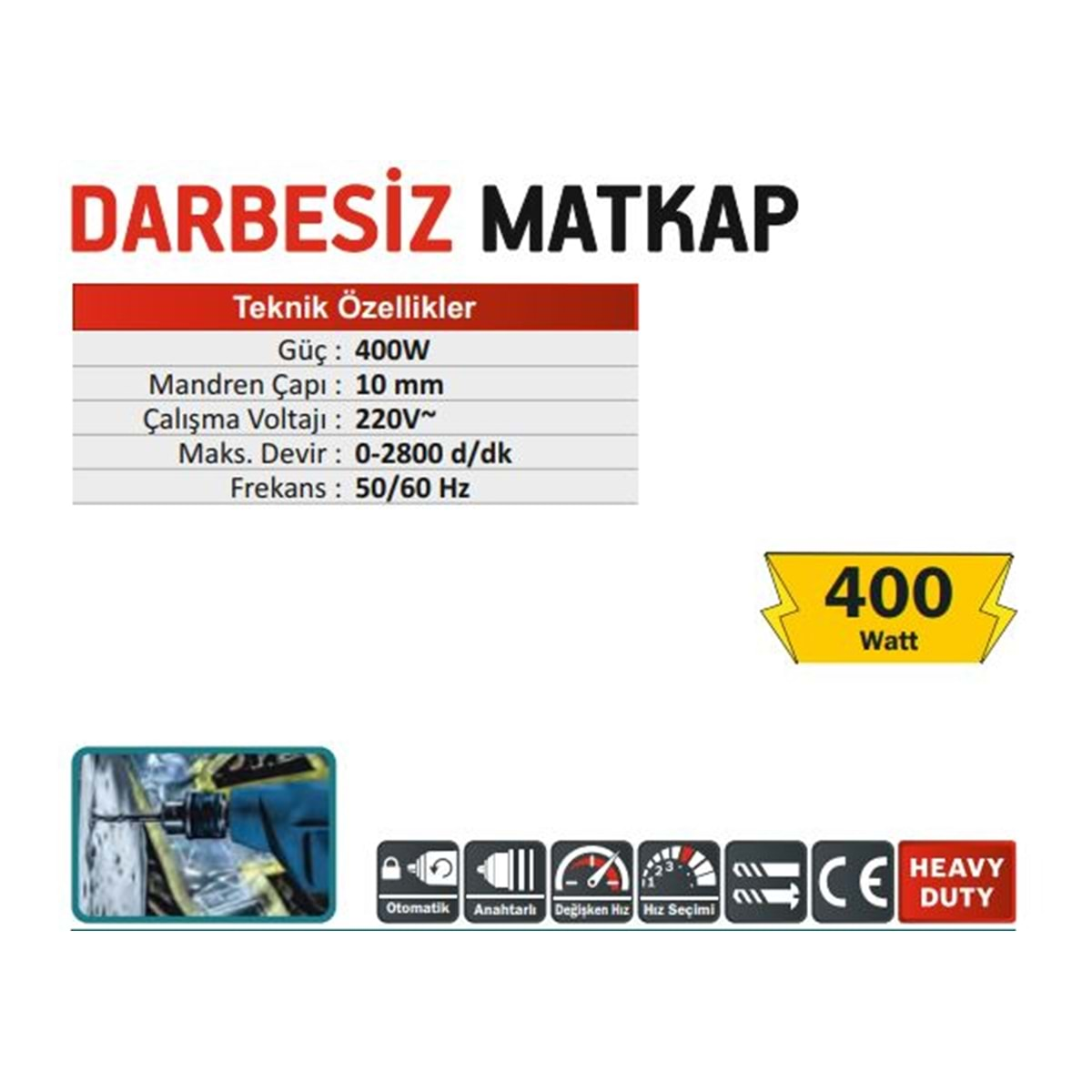 CMC 10mm DARBESİZ MATKAP 400W