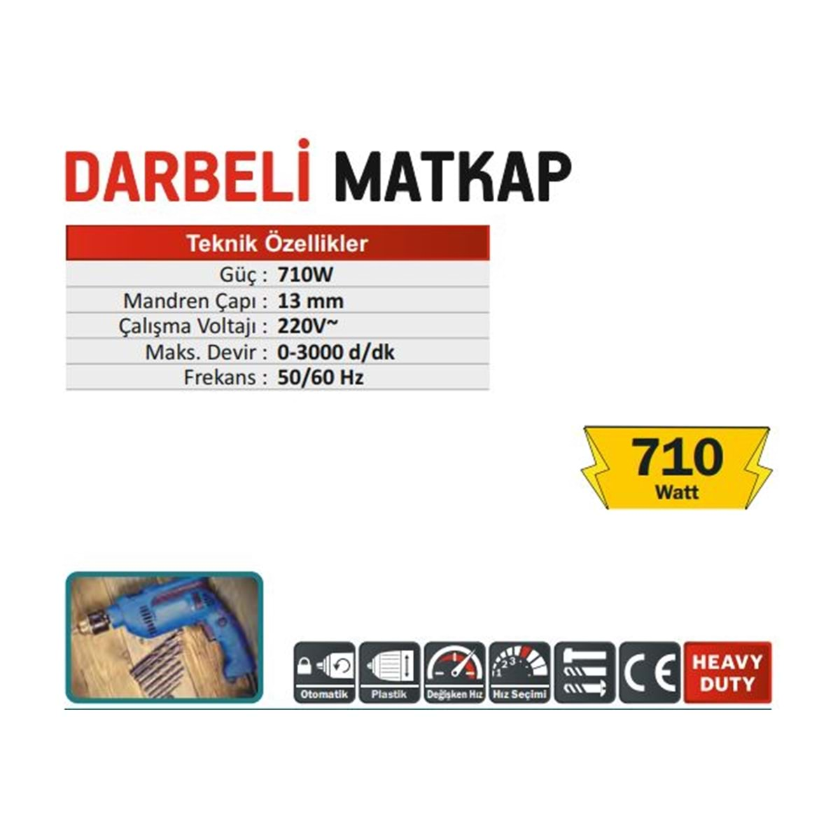 CMC 13mm DARBELİ MATKAP 710W