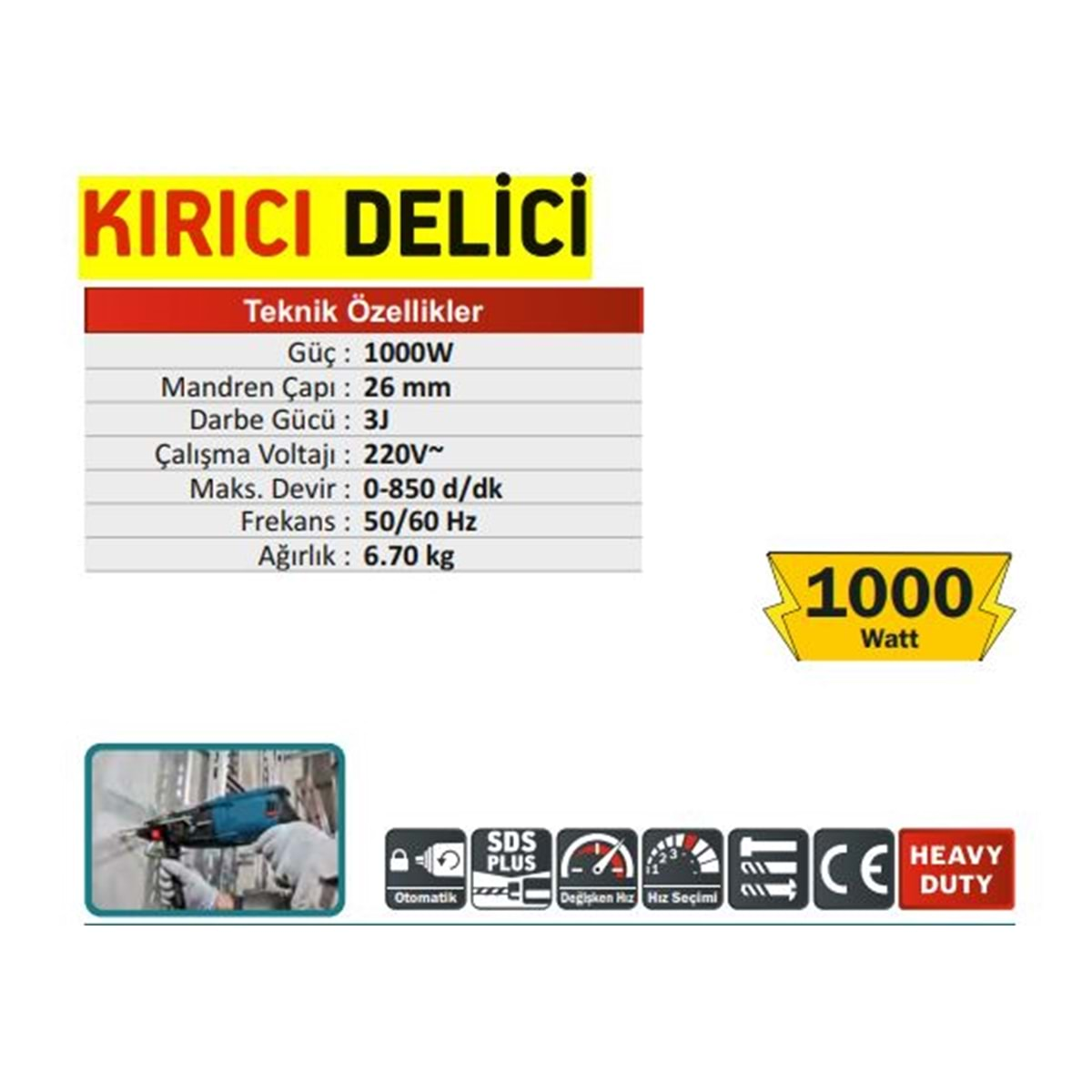 CMC 26mm KIRICI DELİCİ 1000W