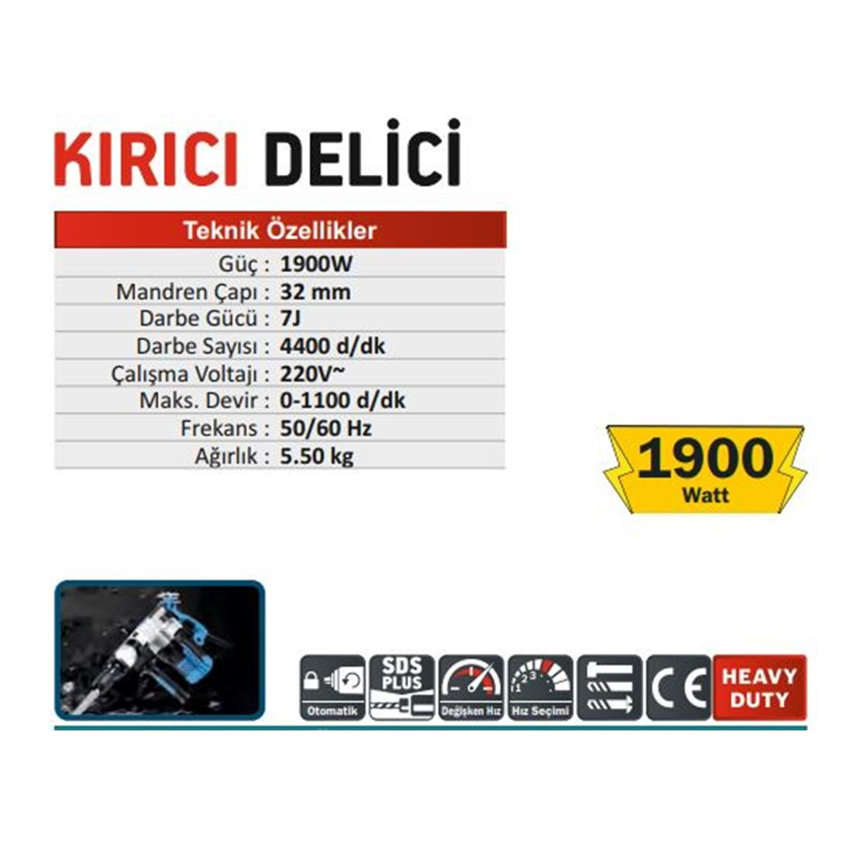 CMC 32mm KIRICI DELİCİ 1900W