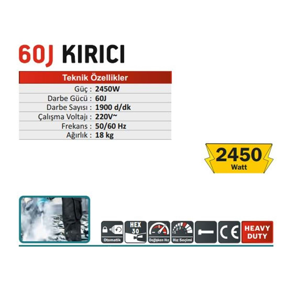 CMC 60J KIRICI DELİCİ 2450W