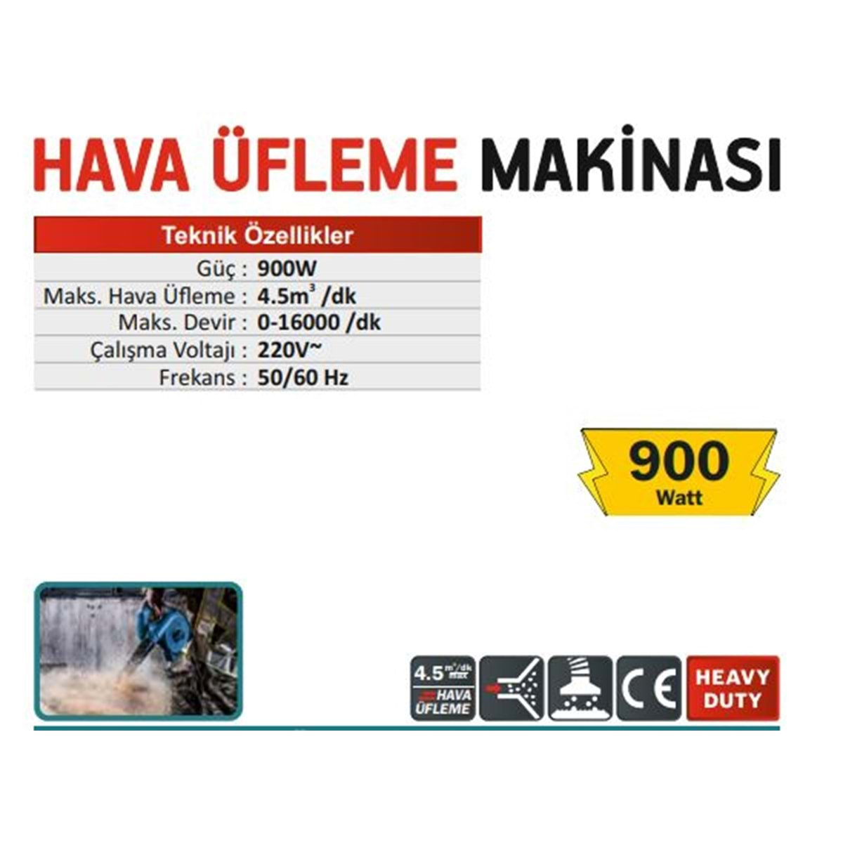 CMC HAVA ÜFLEME MAKİNASI 900W