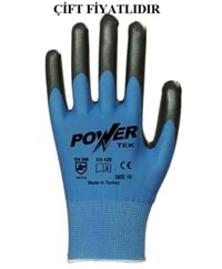 POWER MAVİ-SİYAH DÜZ POLYESTER ELDİVEN (10 NO) TEK005