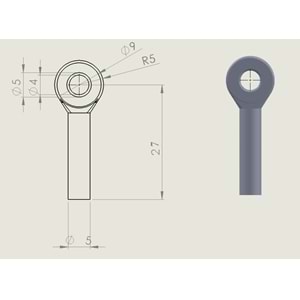 50 MM OK UCU DÜZ 32 CM