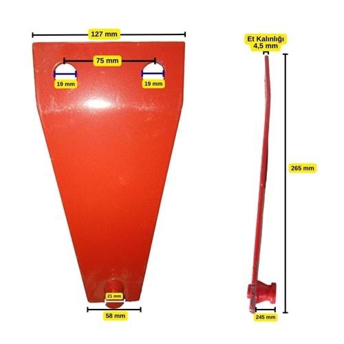 TAMBUR BIÇAĞI TAŞIYICI LAMA STANDART 165 LİK (BÜYÜK)