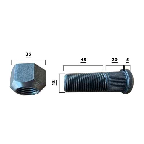 7/8-70 MM RÖMORK BİJONU