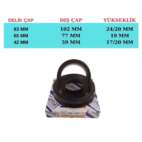 71-46-47 DARKOVAN 3 KD PİSTON KEÇE SETİ