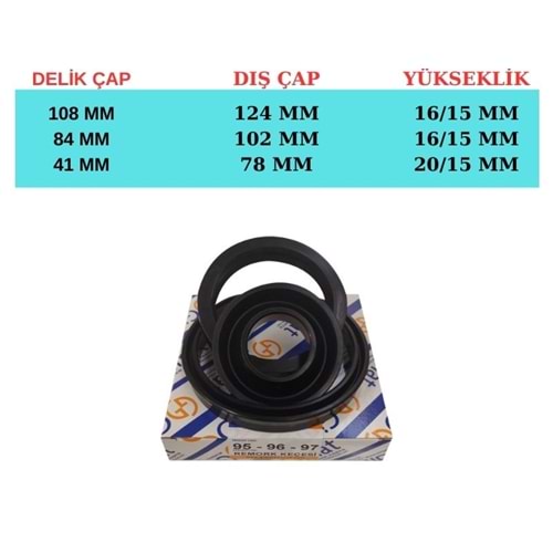 95-96-97 ÇAYIROVA 3 KD PİSTON KEÇE SETİ