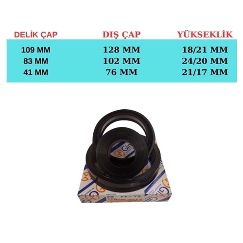 70-71-72 DEKSAN 3 KD PİSTON KEÇE SETİ