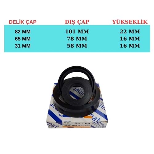 62-63-64 UYSAL 3 KD PİSTON KEÇE SETİ
