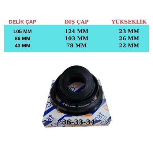 36-33-34 ÖDEMİŞ 3 KD PİSTON KEÇE SETİ