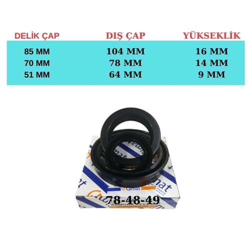 78-48-49 DARKOVAN 3 KD PİSTON KEÇE SETİ