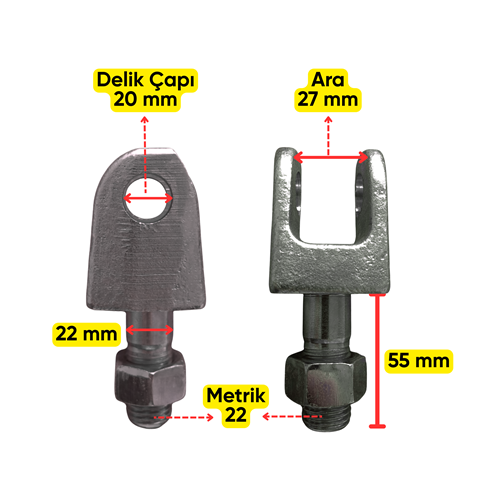 MASSEY FERGUSON TELESKOBİK GERGİ ÜST ÇATALI M22