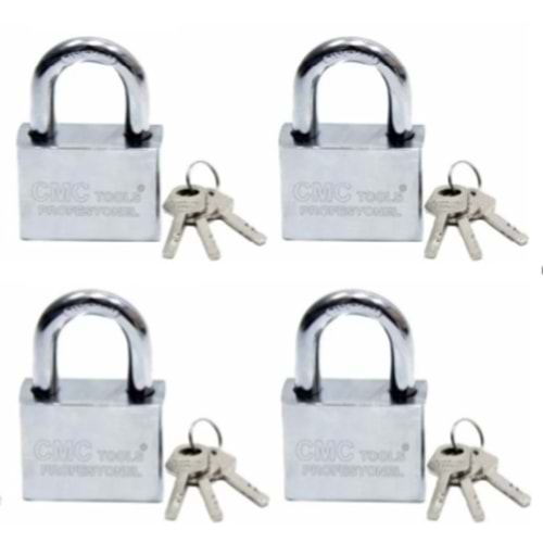 CMC 60 mm 4 LÜ SET MASTER ÇELİK ASMA KİLİT