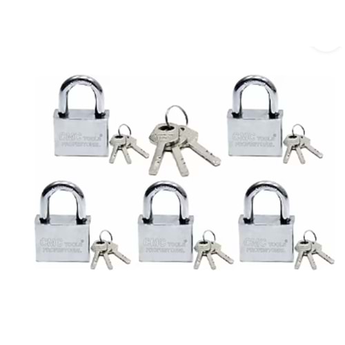 CMC 60 mm 5 Lİ SET MASTER ÇELİK ASMA KİLİT