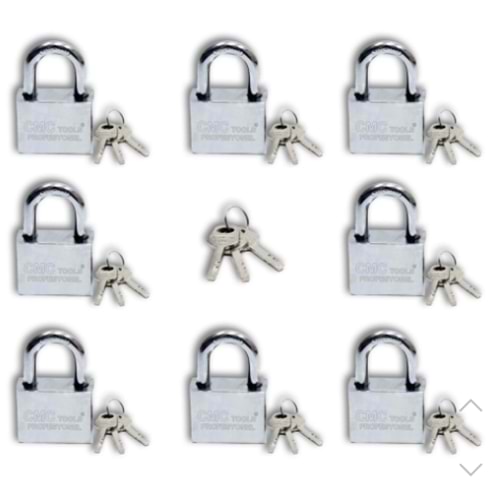 CMC 60 mm 8 Lİ SET MASTER ÇELİK ASMA KİLİT